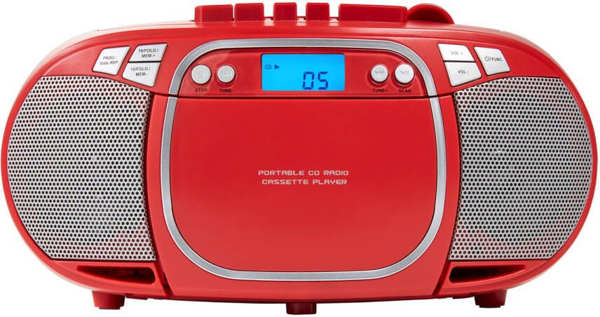 Medion LIFE E66476 Boombox CD MP3-speler LC-display PLL-FM muziekweergave vanaf USB-stick 2 x 20 Watt max.