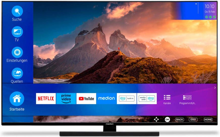 Medion LIFE X14323 (MD 30960) QLED Smart TV 108 cm (43&apos;&apos;) Ultra HD-scherm HDR Dolby Visio…