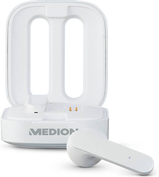 Medion P62204 Draadloze Bluetooth oordopjes Met oplaadcase Wit