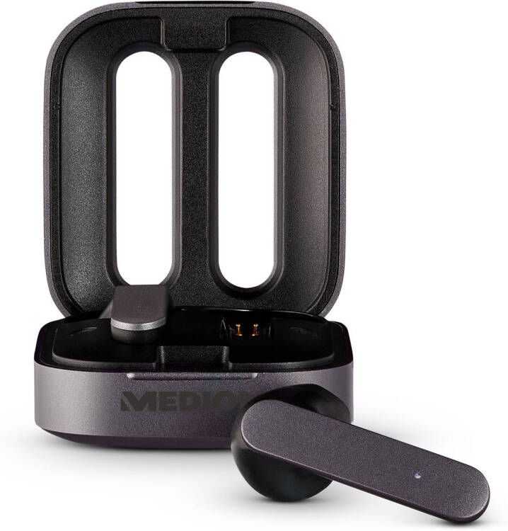 Medion P62204 Draadloze Bluetooth oordopjes Met oplaadcase Zwart