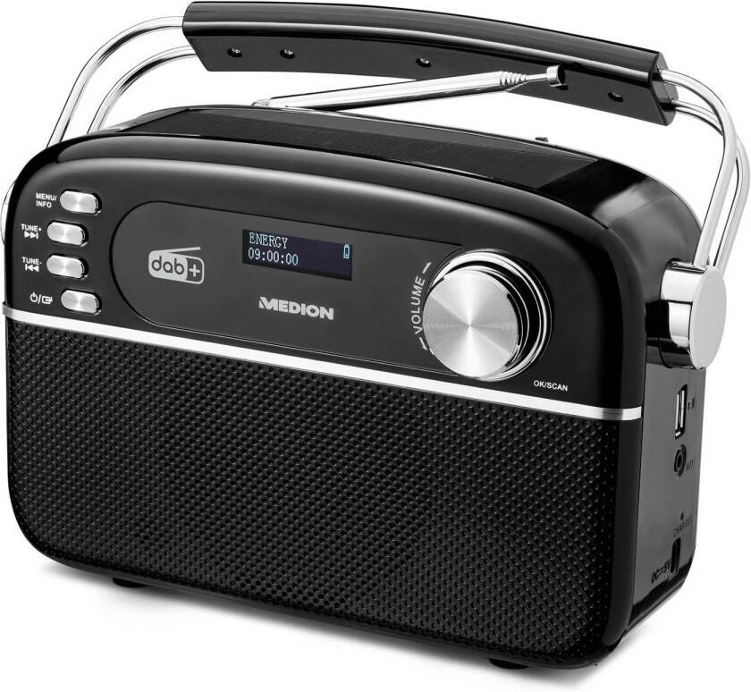 Medion LIFE E66809 Retro radio DAB+ PLL FM-radio elk 30 voorkeuzezenders Bluetooth 5.3 …