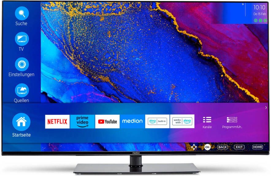 Medion X14314 (MD 30720) 108 cm (43 inch) TV (Smart TV 4K Ultra HD Dolby Vision HDR Do…