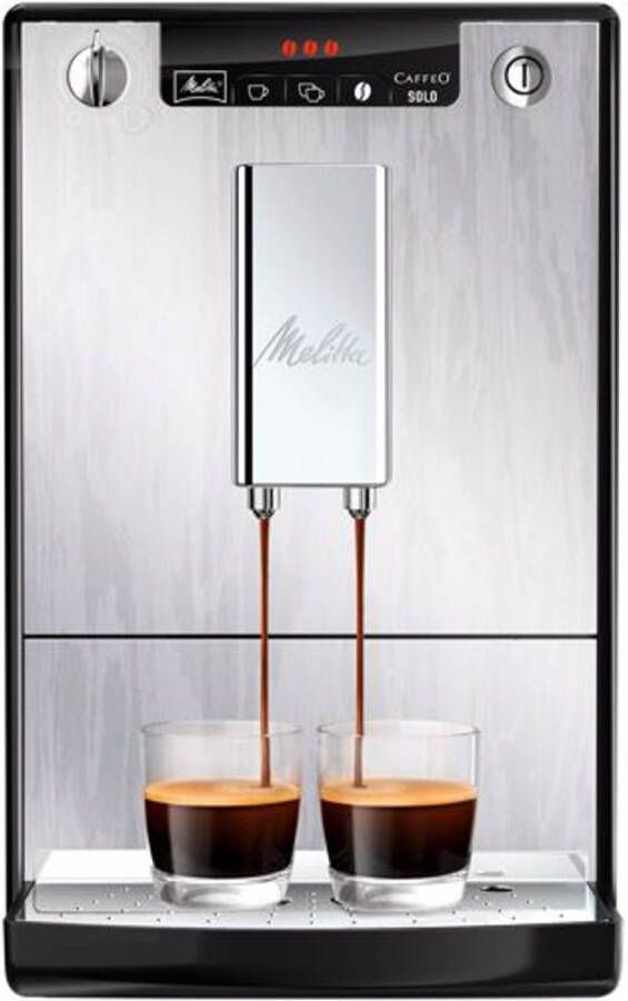 Melitta Volautomatisch koffiezetapparaat Solo E 950-111 Organic Silver Perfect voor caffè crema & espresso slechts 20 cm breed