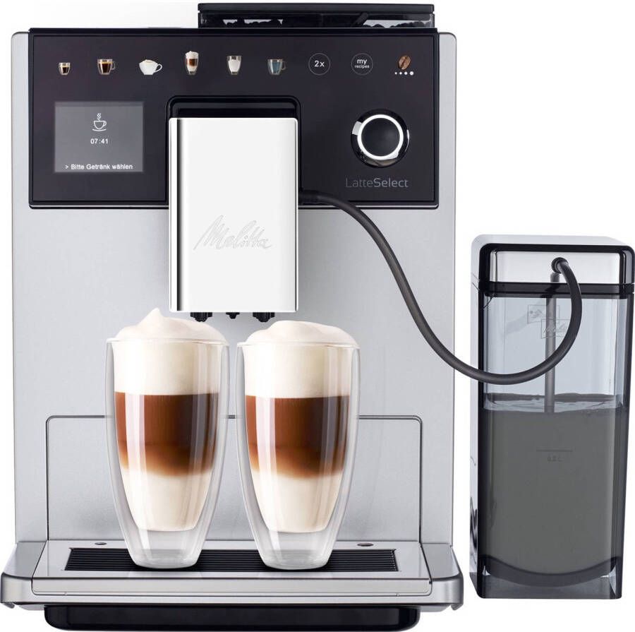 Melitta Volautomatisch koffiezetapparaat CI Touch Latte Select F 630-201 12 koffiecreaties & 6 gebruikersprofielen fluisterstil maalwerk