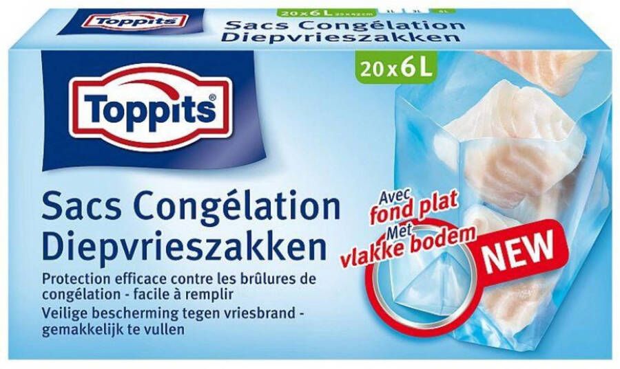 Melitta Toppits Diepvrieszakjes 6ltr 20 stuks