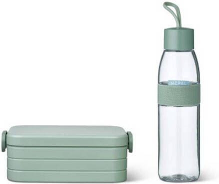 Mepal Giftset Onderweg (lunchbox Take a Break + waterfles Ellipse) Nordic sage