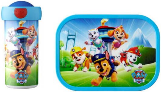 Mepal lunchset Campus – Broodtrommel en Drinkbeker voor kinderen – Bento box – Schoolbeker – Paw Patrol Pups