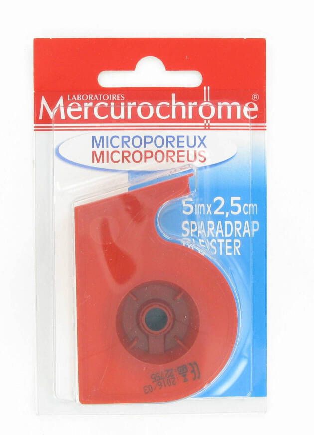 Mercurochrome Pleisters Microporeus 5mx2 5cm