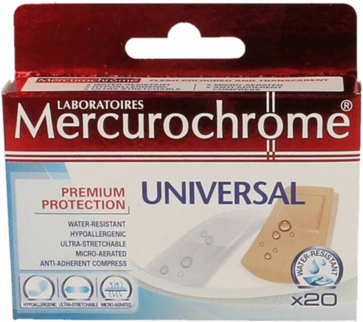 Mercurochrome Pleisters Universal 20st