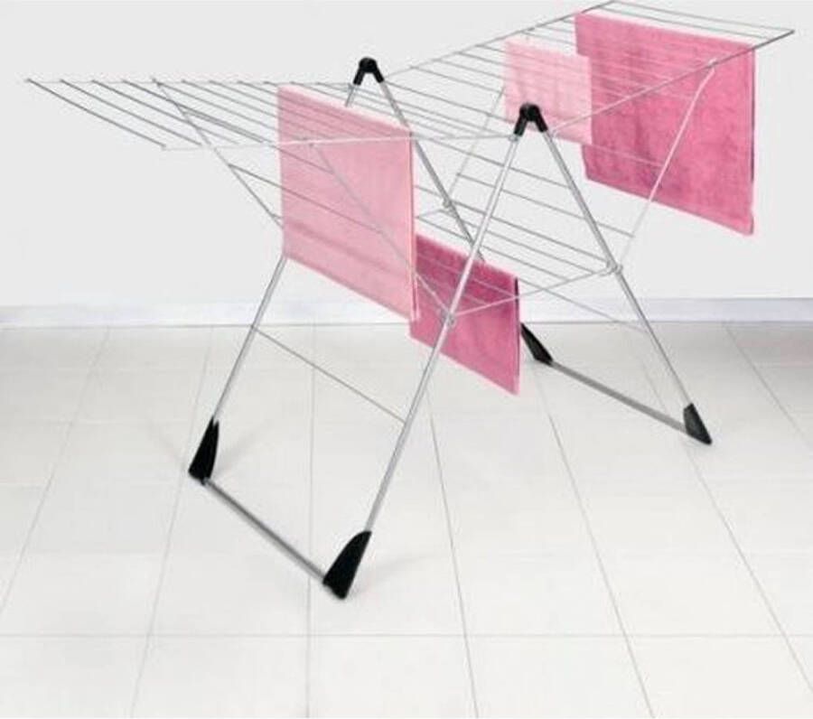 Metaltex Vento Droogrek 30 m Lijn 110x177x67 cm Zilver Zwart