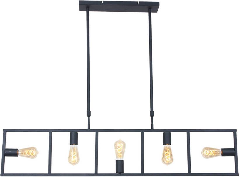 Steinhauer Hanglamp mexlite racky 2981zw zwart