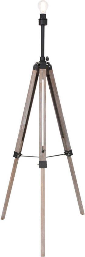 Mexlite Triek vloerlamp hout 150 cm hoog