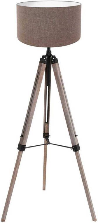 Mexlite vloerlamp Triek zwart hout 75 cm E27 fitting 4099ZW