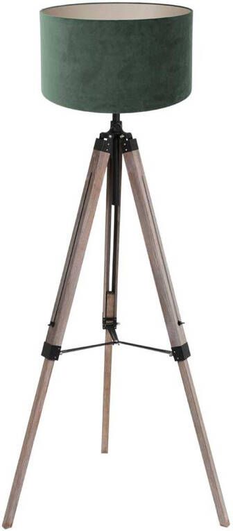 Mexlite vloerlamp Triek zwart hout 75 cm E27 fitting 4104ZW