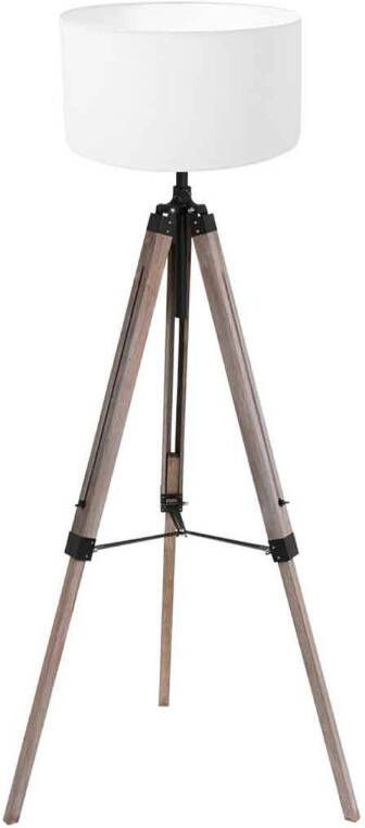 Mexlite vloerlamp Triek zwart hout 75 cm E27 fitting 4105ZW