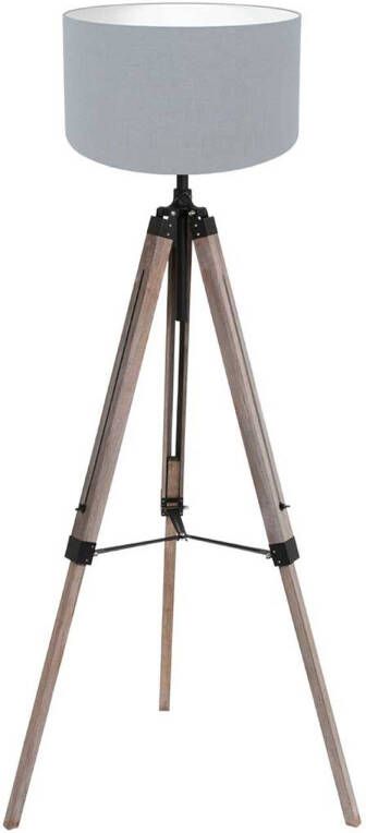 Mexlite vloerlamp Triek zwart hout 75 cm E27 fitting 4108ZW