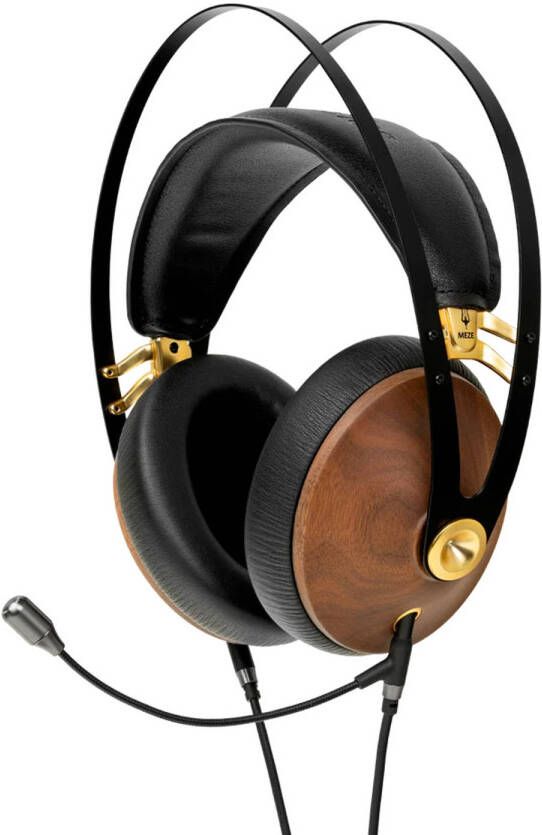 Meze Audio 99 Classic Headset + Boom Mic Walnoot Goud