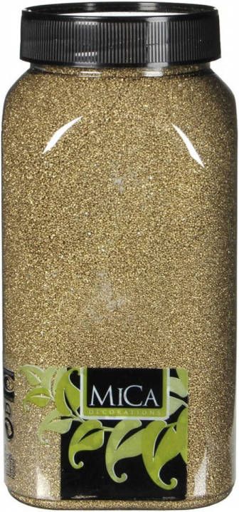 Mica Decorations 3 stuks Zand goud fles 1 kilogram