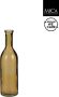 Transparante okergele fles vaas vazen van eco glas 15 x 50 cm Rioja Woonaccessoires woondecoraties Glazen bloemenvaas Flesvaas flesvazen - Thumbnail 2