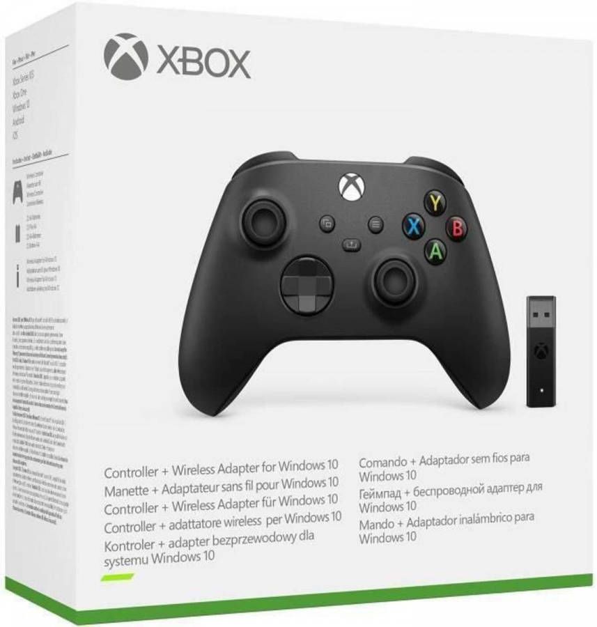 Microsoft Xbox Next Generation Controller met Windows 10 draadloze adapter Zwart
