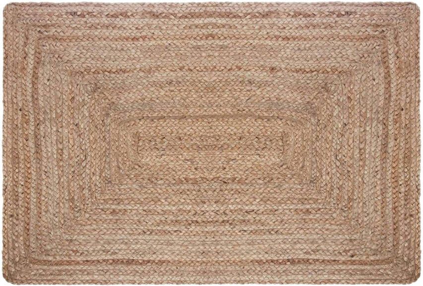 MISOU Jute Vloerkleed Rechthoek Gewoven Vintage Beige 60 x 90 cm