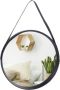 MISOU Spiegel Rond Zwart met Frame 51 cm Wandspiegel Badkamerspiegel Decoratieve Accessoires Wanddecoratie - Thumbnail 3