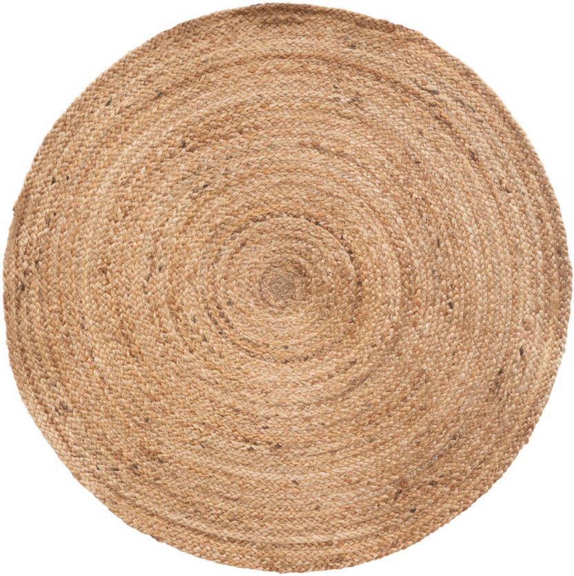 MISOU Vloerkleed Rond Binnen Tapijt Jute Veranda Kleed Wandkleed 80x80cm Beige Wanddecoratie