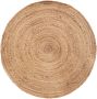 MISOU Vloerkleed Rond Tapijt Binnen Jute Veranda Kleed Wandkleed 80x80cm Beige Wanddecoratie - Thumbnail 2