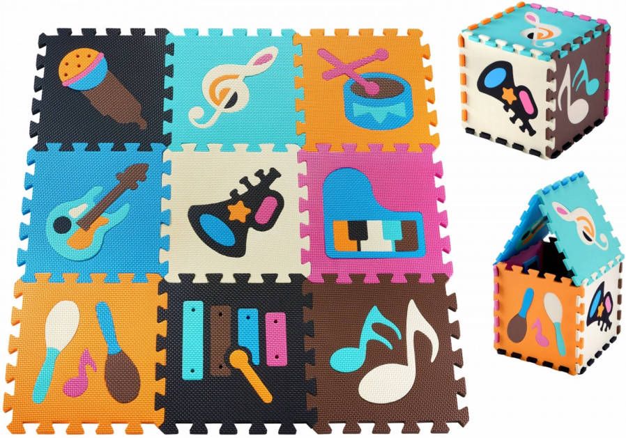 Moby-System puzzelmat muziek instrumenten puzzelmatten puzzeltegels speeltapijt vloerpuzzel kruipmat puzzeltapijt baby vloer mat foam schuim puzzel speelmat tapijt speelkleed kinderkamer tegels speelmatten speel play vloerpuzzels babygym matten matje