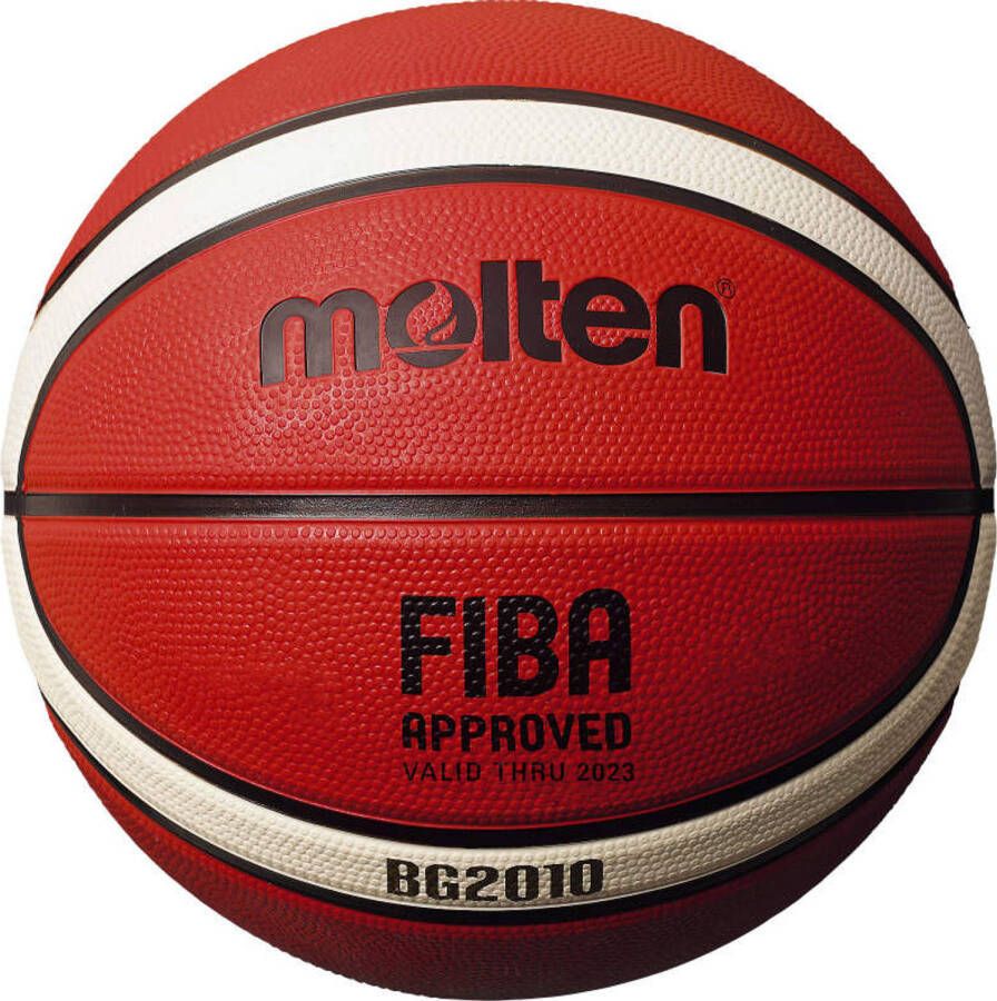 Molten basketbal BG2010 rubber wit oranje