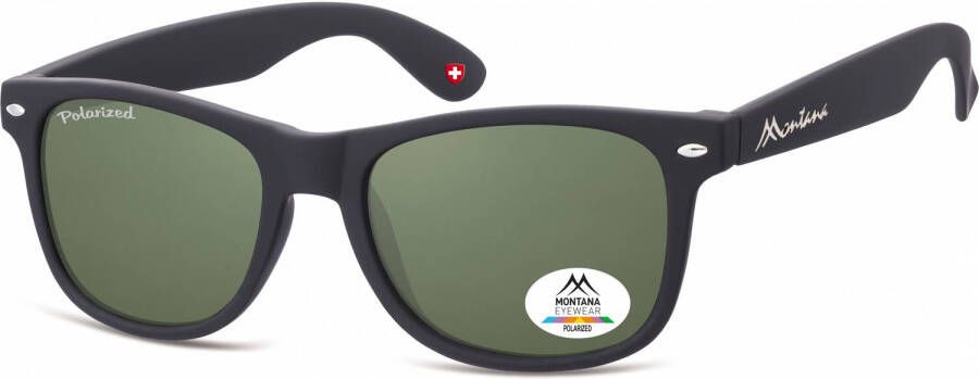 Montana by SGB zonnebril unisex zwart groen (MP1-XL)