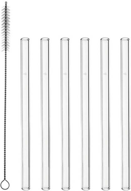 Montana glazen rietjes met borstel 15 cm 6 stuks