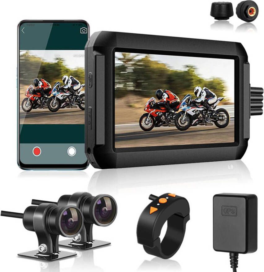 Motocam F9 Wifi GPS 2CH Motor dashcam