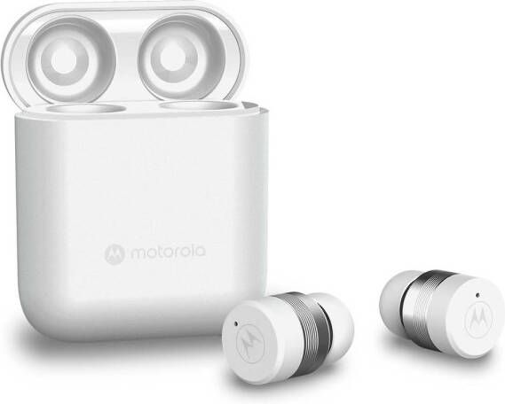 Motorola Sound Draadloze Oordopjes MOTO BUDS 120 Bluetooth Water- en Zweetbestendig 17 uur Afspeeltijd Wit
