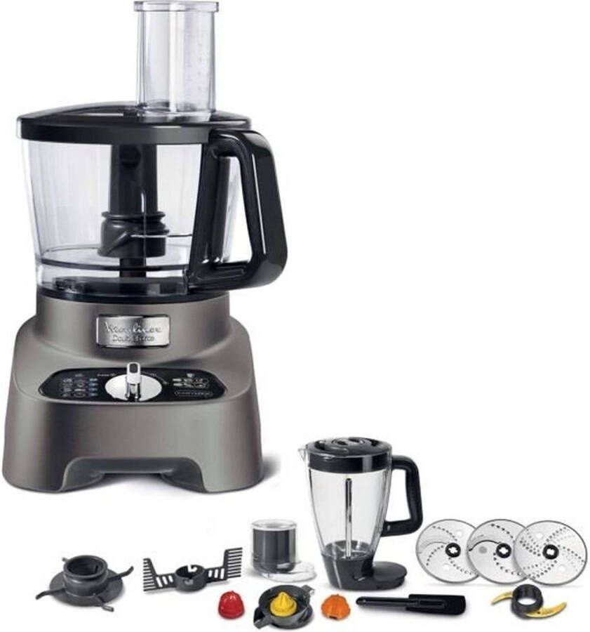 Moulinex FP825E10 DoubleForce multifunctionele keukenmixer met 31 functies 10 accessoires Blender 2L