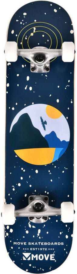 Move Nature skateboard 79 x 19 7 cm donkerblauw wit