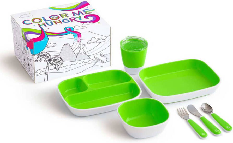 Munchkin 7-delige Eetset Color Me Hungry groen