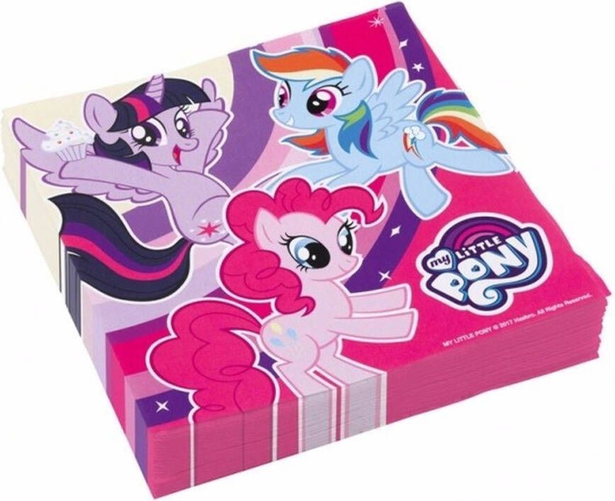 My Little Pony Kinder feestje thema servetten 40 stuks Feestservetten