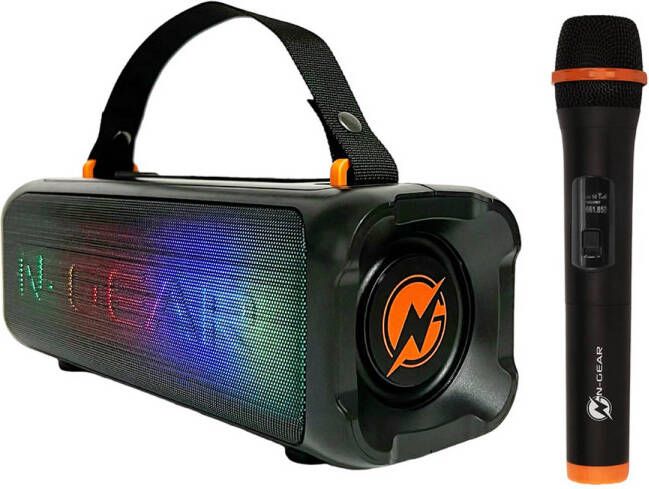 N-GEAR Blazooka 703B Bluetooth Speaker Karaokeset Partybox met Microfoon Zwart