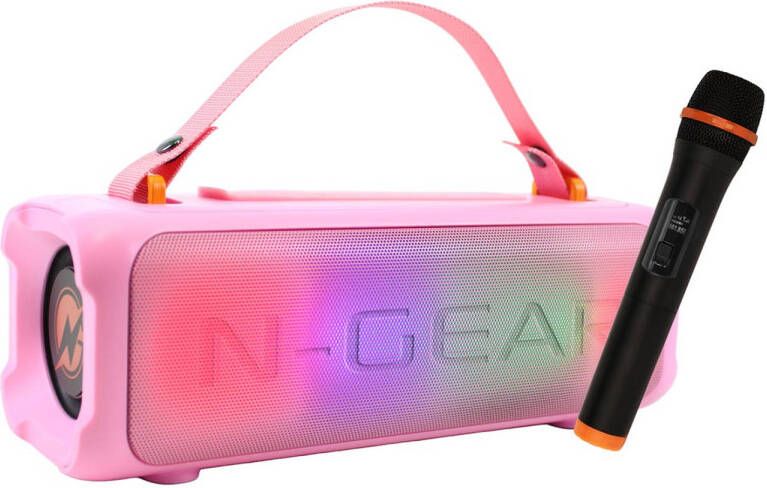 N-GEAR Blazooka 703P Bluetooth Speaker Karaokeset Partybox met Microfoon Roze