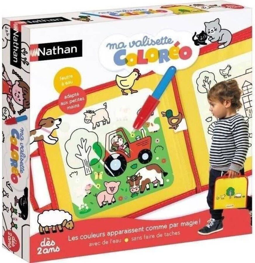 Nathan Creatief spel MIJN COLOREO KOFFER Magische waterverf Draagbaar vlekvrij Watermarker