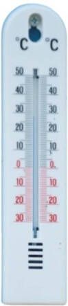 Nature 5 stuks Muurthermometer kunststof wit 20x4 5x0 6cm