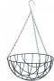 Nature Hanging Basket Plantenbak Donkergroen Met Ketting 15.5 X 35 X 35 Cm Metaaldraad Hangende Bloem Plantenbakken - Thumbnail 2