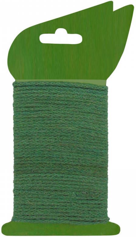 Nature Jute Bindtouw Groen Met Ijzeren Kern Dia. 2 75 Mm X 10 M