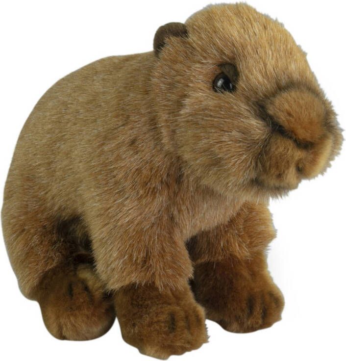 Nature Planet Knuffeldier Capybara pluche stof premium knuffels bruin 18 cm Knuffeldier