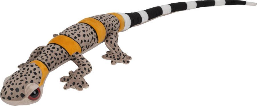 Nature Planet Knuffeldier Gekko Hagedis pluche stof premium knuffels beige geel 112 cm Knuffeldier