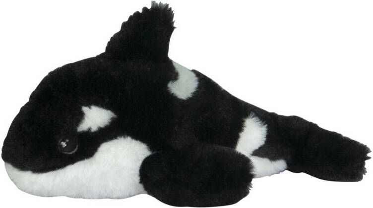 Nature Planet Knuffeldier Orka zachte pluche stof premium knuffels zwart wit 25 cm Knuffel zeedieren