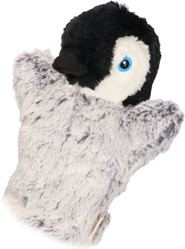 Nature Planet Pluche handpop knuffel pinguin 22 cm Handpoppen