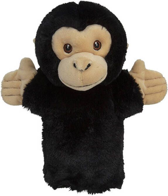 Nature Planet Speelgoed Handpop chimpansee aap zwart 23 cm Handpoppen