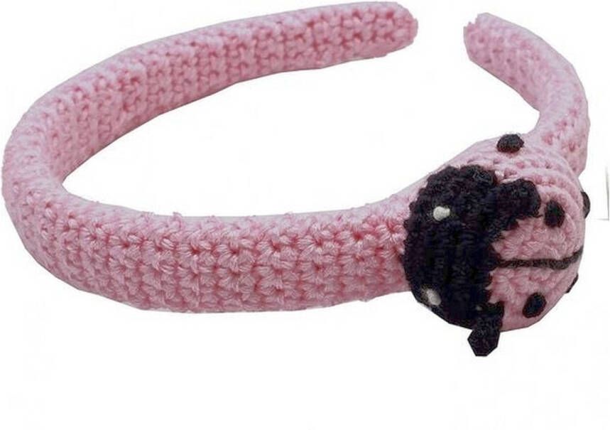 NatureZOO Haarband Diadeem voor baby Lieveheersbeestje Lichtroze